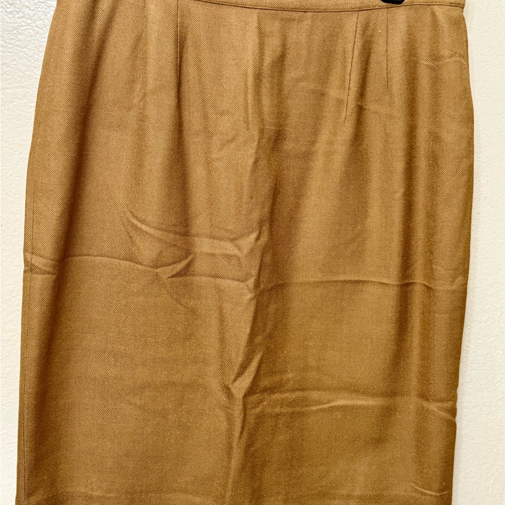 Vintage Doncaster Brown Silk Lined High-Waisted Pencil Skirt.Grannycore, Country
